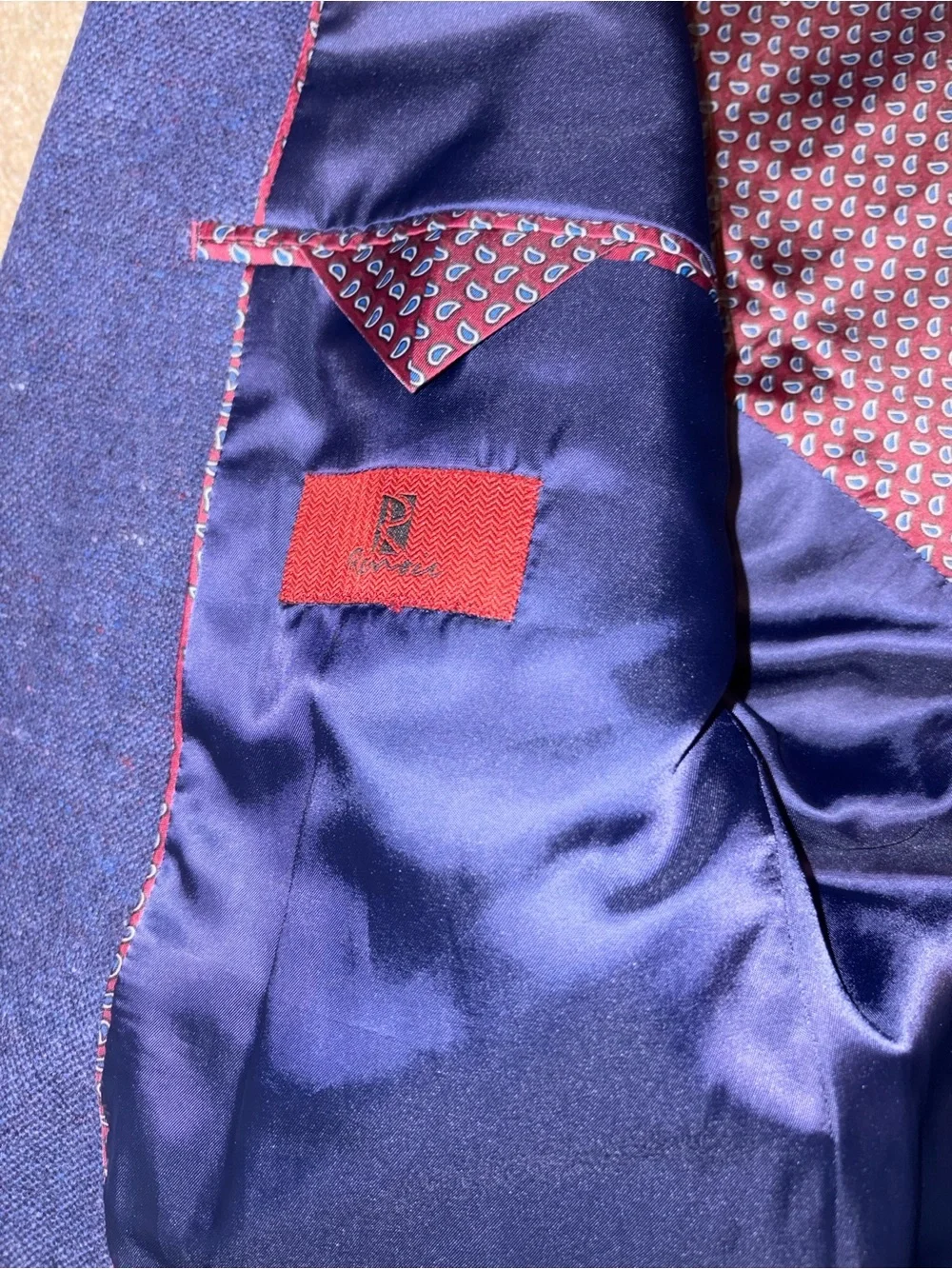 Tweed Renoir artwear blazer sports coat 44 navy